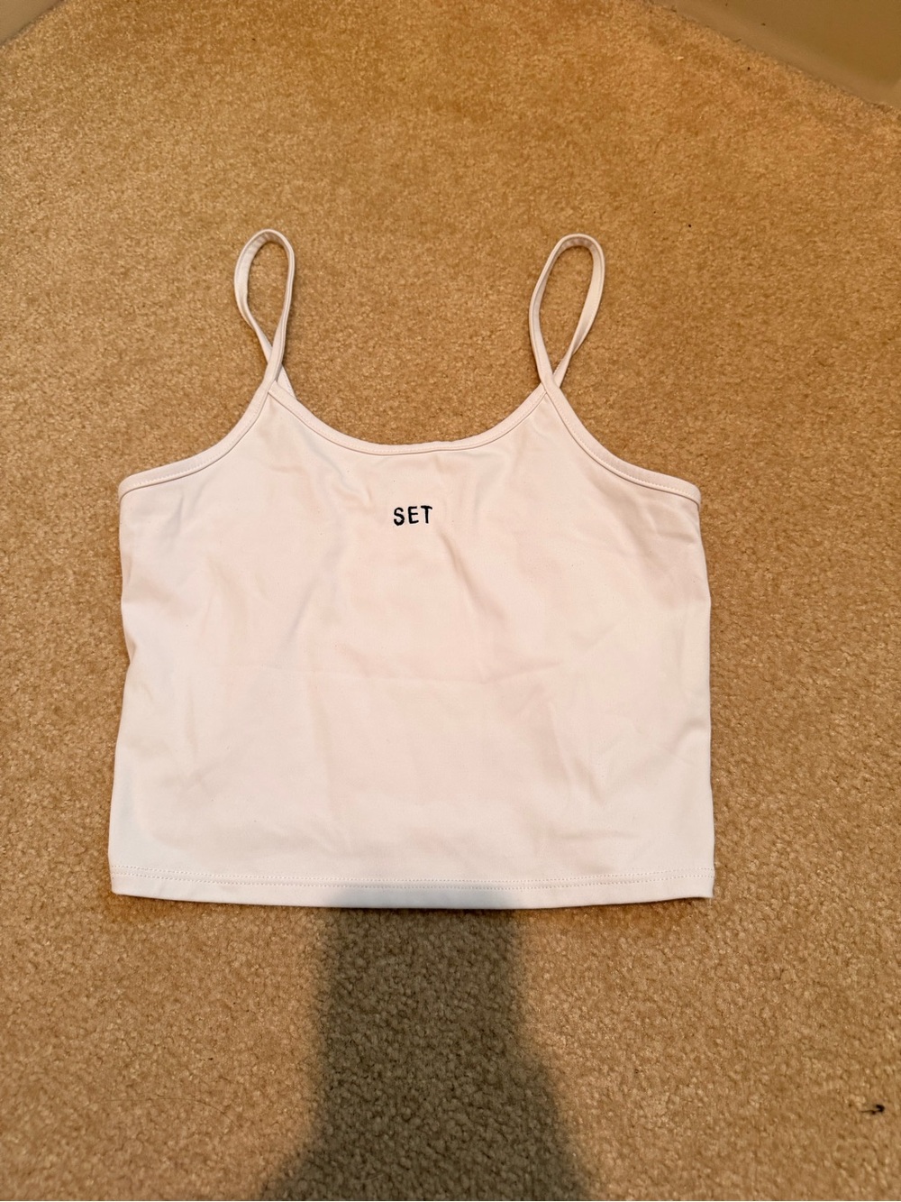 SET Active White Cropped Cami